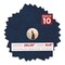 Navy Suede Mat Board for 28x28 Frames - Circle Opening for 8x8 Photos